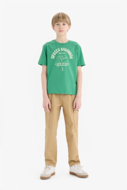 Boy Crew Neck Printed Short Sleeve T-Shirt