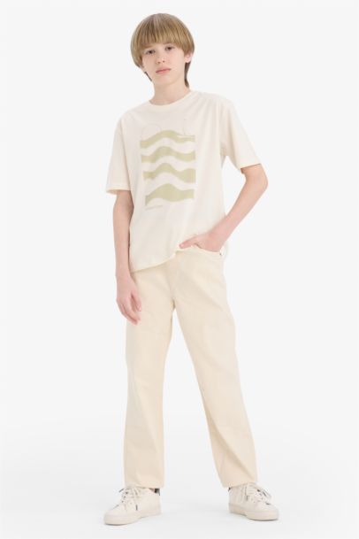 Boy Regular Fit Crew Neck Printed T-Shirt