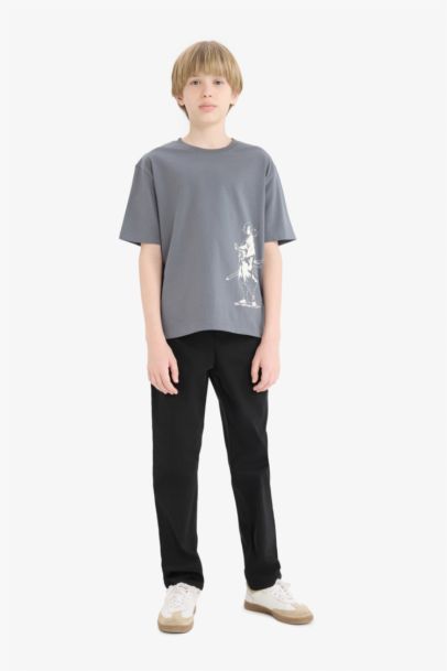 Boy Regular Fit Crew Neck Printed T-Shirt