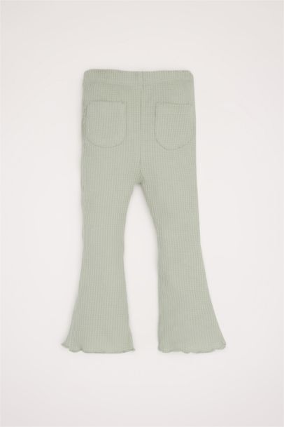 İspanyol Paça Waffle Tayt Kız Bebek