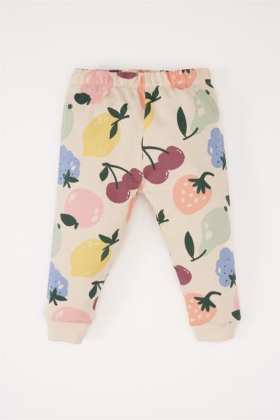 Baby Gir Fruit Patterned Sweatshirt Sweatpants 2 Piece Set