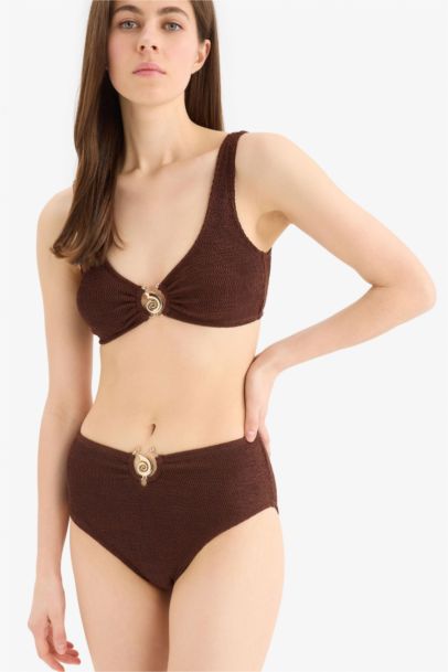 Bas de bikini froissé Coupe régulière de Fall in Love
