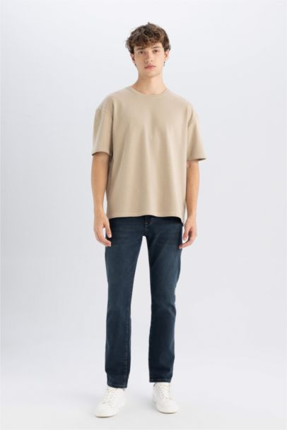 تيشيرت سامبل واسع برقبة مستديرة