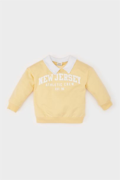 Sweatshirt imprimé à col chemise pour bébé garçon