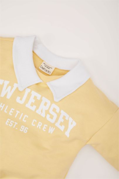 Sweatshirt imprimé à col chemise pour bébé garçon