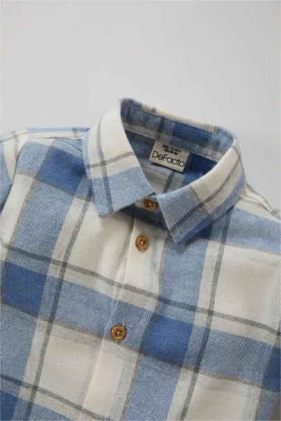 Baby Boy Plaid Flannel Long Sleeve Shirt