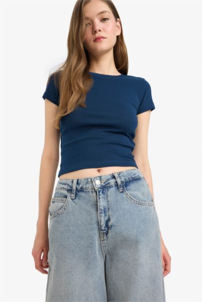 Fitted Rib Short Sleeve T-Shirt