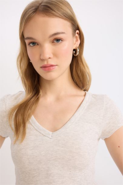 Slim Fit Camisole Short Sleeve T-Shirt