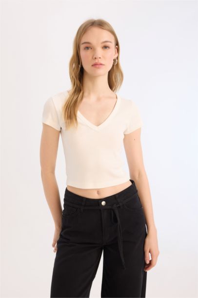 Slim Fit Camisole Short Sleeve T-Shirt