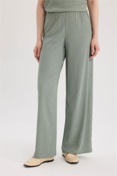 Straight Fit Regular Hem Trousers