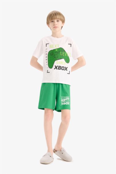 %100 Pamuklu Xbox Baskılı Beli Lastikli Pijama Takımı Erkek Çocuk