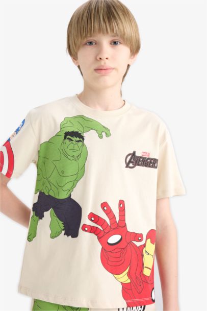 Marvel Avengers 2'li Takım Kısa Kollu Tişört Şort Erkek Çocuk
