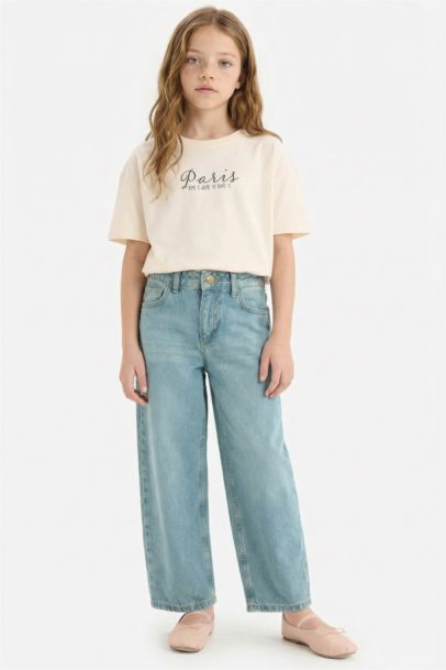 Girl Oversize Fit Anime Printed Short Sleeve T-Shirt