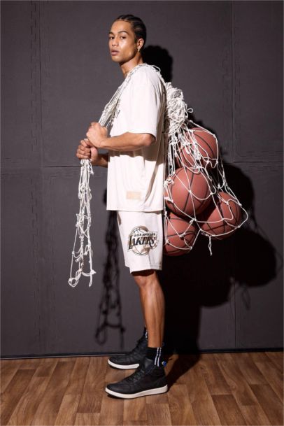 Спортивные шорты стандартного кроя с лицензией NBA Los Angeles Lakers, Коллекция DeFactoFit