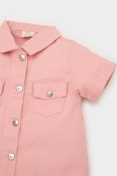 Baby Girl Short Sleeve Denim Dress