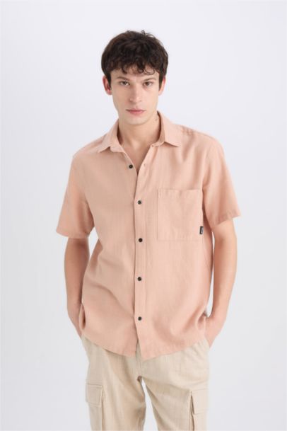 قميص صيفي قطن نص ردن قصة عادية