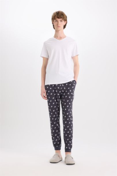 Pantalon de pyjama imprimé avec poches à coupe régulière