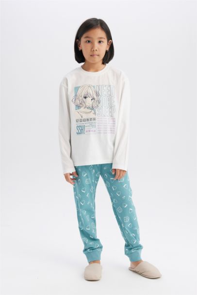 Girl Top Bottom 2 Piece Pajama Set