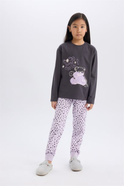 Girl Printed Top Bottom 2 Piece Pajama Set