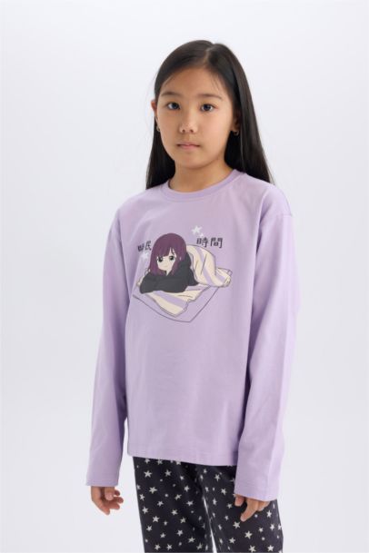 Girl Top Bottom 2 Piece Pajama Set