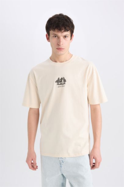 Boxy Fit Crew Neck Short Sleeve T-Shirt