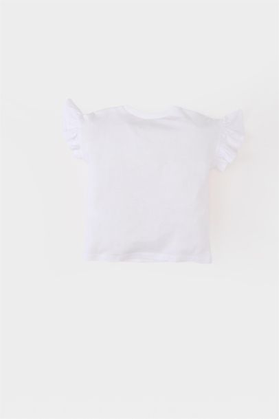 Baby Girl Regular Fit Crew Neck Floral Short T-Shirt