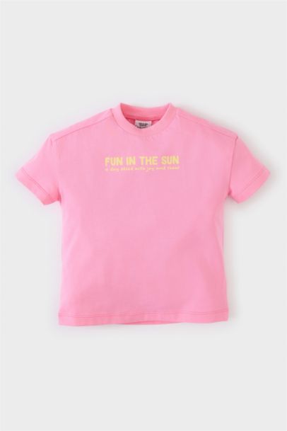 T-shirt à col rond et coupe régulière pour bébé fille