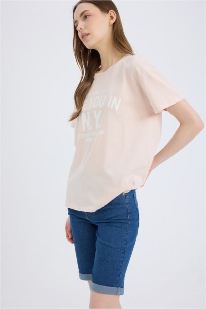Regular Fit Crew Neck Printed T-Shirt