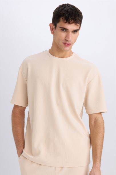 Boxy Fit Crew Neck Short Sleeve T-Shirt