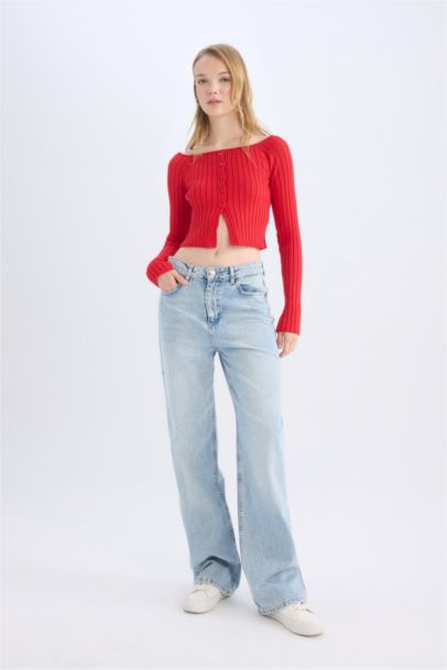 Slim Fit Strapless Knitwear Pullover