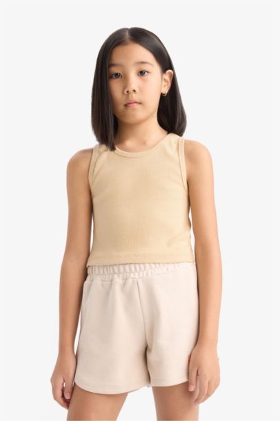 شورت بنات مطبوع بخصر مطاطي