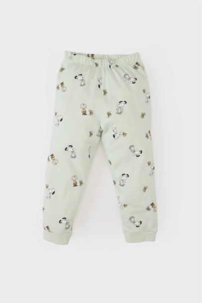 Snoopy Pijama Takımı Penye Uzun Kollu Üst Beli Lastikli Uzun Alt Erkek Bebek