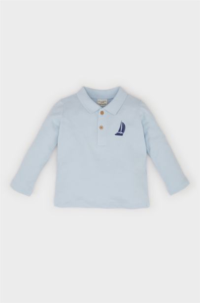 T-shirt polo à manches longues imprimé pour bébé garçon