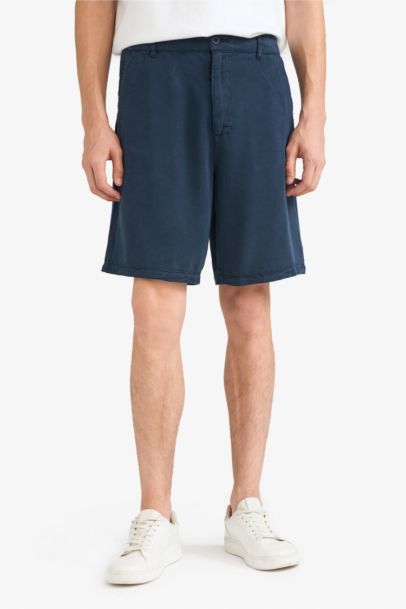 Relax Fit Tensel Bermuda Şort