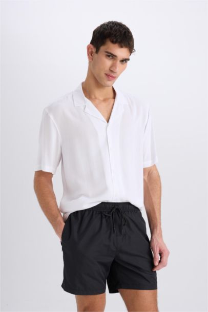 Mesh Lined Short Length Swim Shorts