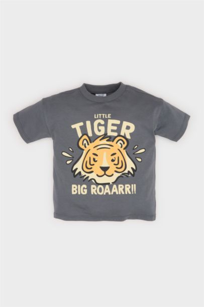 T-shirt imprimé Tigre à manches courtes de bébé garçon