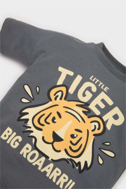 T-shirt imprimé Tigre à manches courtes de bébé garçon