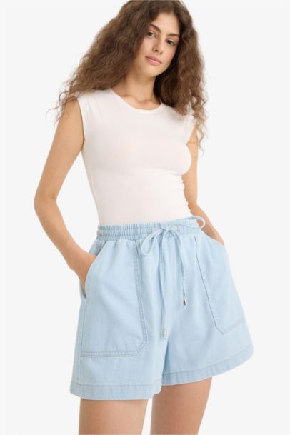High Waist Short Soft Denim Shorts