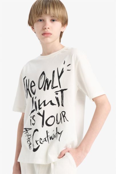 T-shirt à manches courtes Imprimé Col rond Garçon