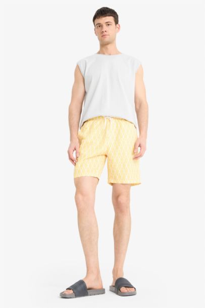 Regular Fit Printed Swim Shorts
