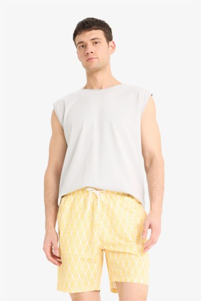 Regular Fit Printed Swim Shorts