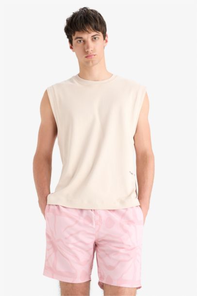 Regular Fit Printed Short Swim Shorts