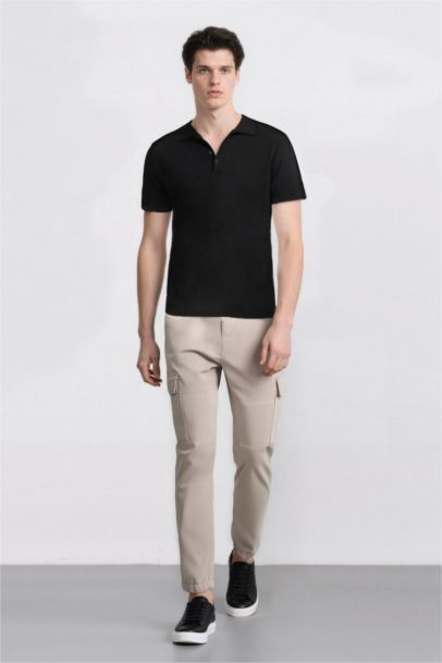 سروال جبردين قصة عادية بجيب كارجو