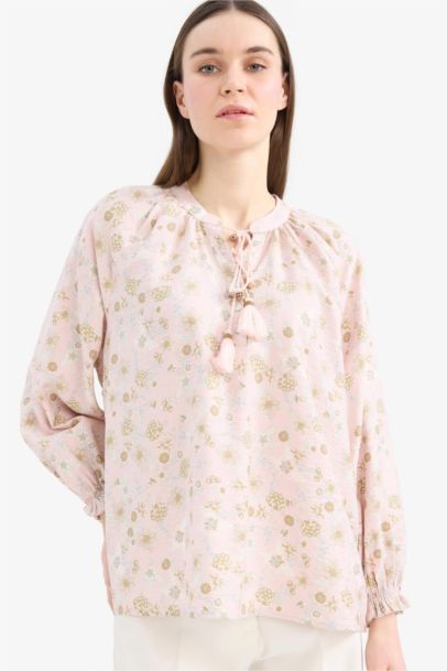 Relax Fit Printed Long Sleeve Tunic