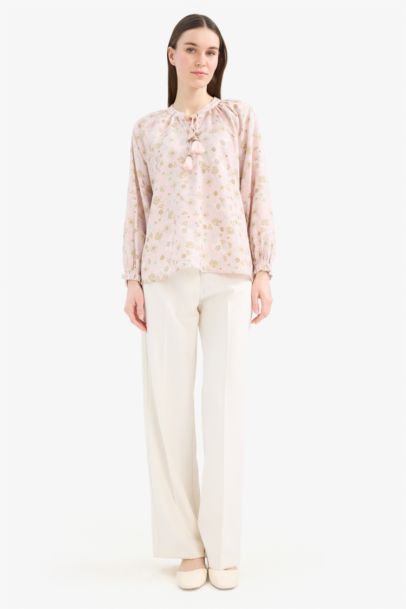 Relax Fit Printed Long Sleeve Tunic