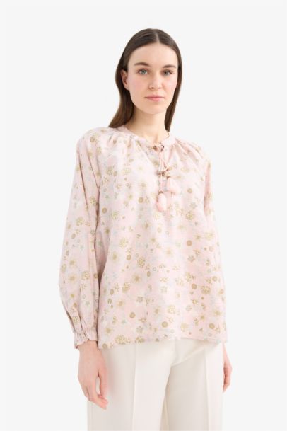 Relax Fit Printed Long Sleeve Tunic