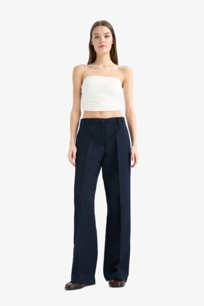 Wide Leg Normal Waist Standard Length Trousers