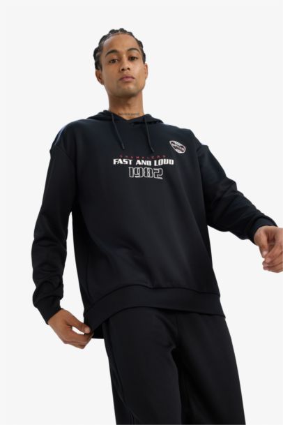 DeFactoFit Boxy Fit Hooded Scuba Fabric Sports Sweatshirt