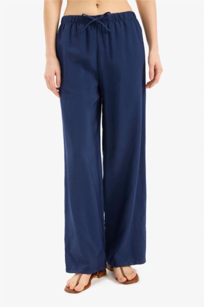 Fall in Love Regular Fit Flexible Waist Beach Trousers