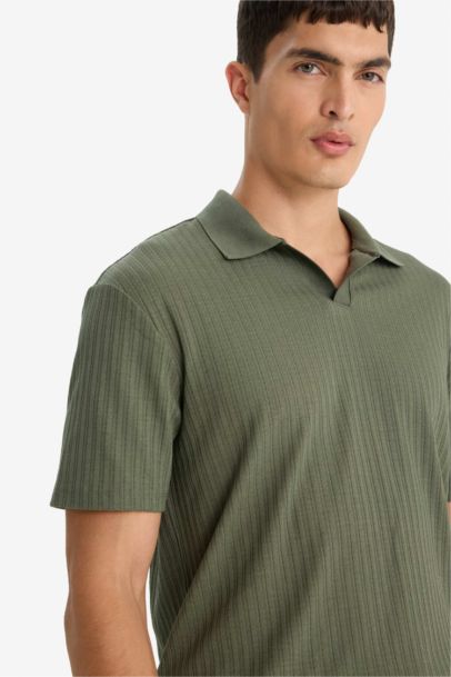 Regular Fit Crinkle Polo T-Shirt